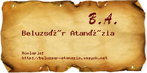 Beluzsár Atanázia névjegykártya